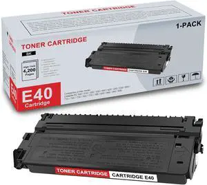 1-Pack E40 1491A002 Cartridge Black Toner Cartridge High Yield Compatible E40 Cartridge Replacement for Canon PC 300 310 320 330 400 420 430 530 550 710 720 730 740 770 790 920 940 950 980 Printer