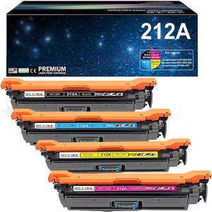 OFFICE-COLOR Replacement  212A 212X Toner Cartridge Works with HP Color Laserjet Enterprise M555,M554 Series, Enterprise MFP M578 Series Printer Ink (Black,Cyan,Magenta,Yellow)