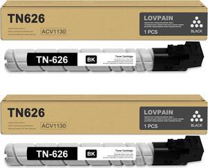 TN-626 TN626 Black Toner Cartridge 2 Pack - TN626K Toner Cartridge (Up to 25,800 Pages) Replacement for Konica Minolta bizhub C450i C550i C650i Printer, ACV1130 Black