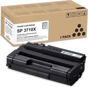 SP 3710X Black Toner Cartridge 1-Pack: Compatible SP 3710X Toner Cartridge 408284 (Up to 7,000 Pages) Replacement for Ricoh SP3710X SP3710DN Printer