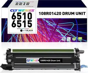 6510/6515 Black Drum Cartridge Replacement for Xerox 108R01420 6510 6515 Drum for Phaser 6510 6510DNM 6510DN 6510N WorkCentre 6515 6515DNI 6515DN 6515N Printer (Black, 1-Pack)