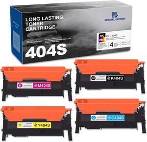 CLT-K404S CLT-C404S CLT-M404S CLT-Y404S Toner Cartridges (4Pack, BK/C/M/Y) Compatible Replacement for Samsung CLT-404S 404S Toner for Xpress C480FN C480 C43x C48x C430W C430 C480FW Printer Ink