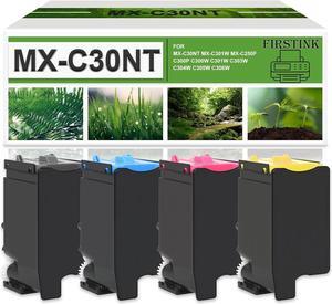 MX-C30NT High Yield Toner Cartridge 4 Pack MX-C30NT-B MX-C30NT-C MX-C30NT-M MX-C30NT-Y Toner Set Replacement for MX-C30NT MX-C301W MX-C250F C300P C300W C301W C303W C304W C305W C306W Printer