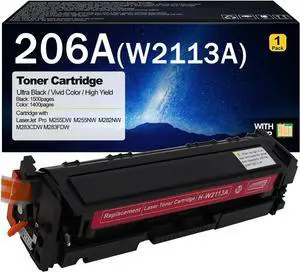 206A Toner Cartridges Compatible  206A W2110A W2111A W2113A W2112A Toner Cartridge Work  Laserjet Pro M255DW M255NW M282NW M283CDW M283FDW Printers Magenta CF513A