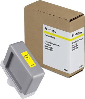 PFI-1100 Yellow Ink Tank Replacement for Canon PFI1100 PFI-1100Y 0853C001AA 160ML Ink Cartridge for Pro 2000 4000 4000s 6000 6000s Printers, (1 Pack)