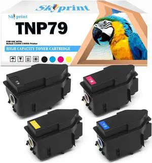SkyPrint TNP79 TNP-79 Toner Cartridge Black Cyan Magenta Yellow Compatible with Konica Minolta TNP79 Toner use for Konica Minolta Bizhub C3350i C4050i Printers.AAJW430 AAJW330 AAJW230 AAJW130