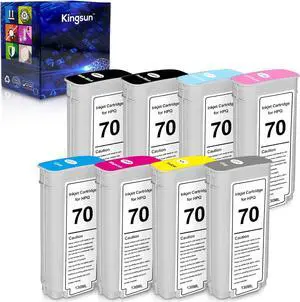 70 Remanufactured HP 70 Ink Cartridge 130ml C9448A C9449A C9451A C9405A C9453A C9454A Compatible with HP Designjet Z2100 Z5200 Z3200 Z3100 Z5400 (8-Pack)