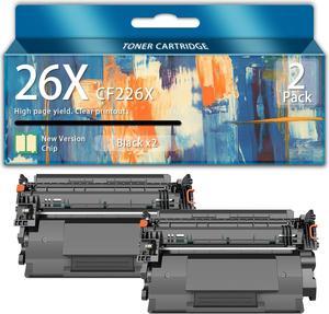 CF226X 26X Toner Cartridge High Yield Toner Cartridges Compatible Replacement Parts  M402dn M402n 402dw M426dw 426fdn 426fdw Printer,Black x2