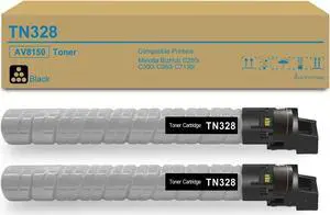 Ennovor TN328 Toner Cartridges Replacement for AAV8130 TN-328 TN328K TN328 Black Toner for Konica Minolta Bizhub C250i C300i C360i Printers (2-Pack)