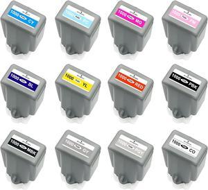 PFI-1000 12Color Pack Ink Cartridge Replacement for Canon imagePROGRAF PRO-1000 (12Color-MBK, PBK, C, M, Y, R, GY, B, PG, PC, PM, CO) PFI-1000 12Color Pack Ink Cartridge Replacement for Canon imagePROGRAF PRO-1000 (12Color-MBK, PBK, C, M, Y, R, GY, B, PG, PC, PM, CO)
