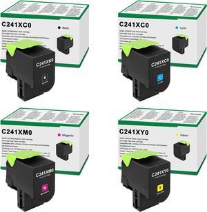 C241XK0 C241XC0 C241XM0 C241XY0 Extra High Yield Toner Cartridge Compatible with C2425 C2535 MC2425 MC2535 MC2640 Printer (Black Cyan Magenta Yellow)