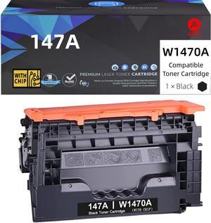 147A W1470A Compatible Toner Cartridge with Upgrade Chip High Yield Cartridge Replacement  147A W1470A for LaserJet Enterprise M610 M611 M612 MFP M634 M635 M636 Printer (1Pk-Black )