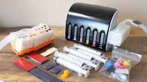 EcoPRO 312XL Empty Ink System CISS Refillable Cartridge Kit for Chipless Firmware Installed EPSON XP-15000 Printer (with Ink Flow Control Damper)