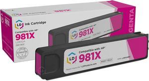 LD Remanufactured Ink Cartridge Replacement for HP 981X L0R10A High Yield (Magenta) Compatible with HP 556dn 556xh 586z MFP 586dn MFP 586f 556dn 556xh Flow MFP 586z MFP 586dn MFP 586f