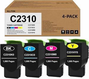 C2310K0 C2310C0 C2310M0 C2310Y0 Toner Cartridge Lexmark C2310 Toner Cartridge Replacement for Lexmark C2325 dw C2425 dw C2535 dw MC2325 adw MC2425 adw MC2535 adwe MC2640 adwe Printer(4-Pack)