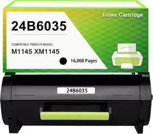 Ennovor 24B6035 Toner Cartridge M1145 XM1145 Toner Cartridge Replacement for Lex Mark M1145 XM1145 Printers (16,000 Pages)