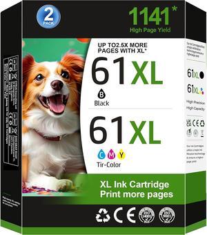 61XL Ink Cartridge Replacement for HP Ink 61 for HP 61 Ink Cartridge Combo Pack for Envy 4500 4501 4502 5530 Deskjet 1000 1010 1050 1510 2510 2540 3000 Officejet 2620 4630 Printer (2 Pack)