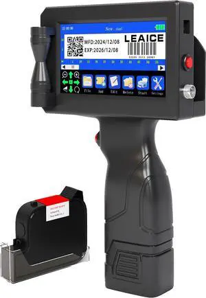 Ennovor Handheld Inkjet Printer with 42ml Quick-Drying Ink Cartridge, Portable Handheld Printer Gun with 4.3 Inch Touch Screen for Text QRCode Barcode Batch Number Label Logo