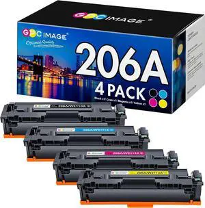 206A Toner Cartridges 4 Pack (with Chip) MFP M283cdw M283fdw Compatible Replacement for HP 206A 206X for HP Color Laserjet Pro MFP M283fdw M283cdw M283fdn M282nw Pro M255dw M283 M255 Toner (4 Pack)