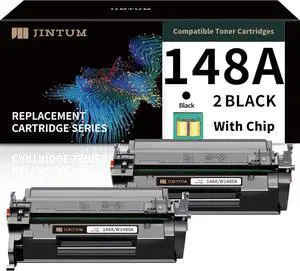 Ennovor 148A Toner Cartridge Replacement for HP 148A 148X Black Toner Cartridge for 148A W1480A W1480X Works with HP Pro MFP 4101fdw 4101fdn 4101dw, Pro 4001n 4001dn 4001dw Printer (2-Pack, with Chip)