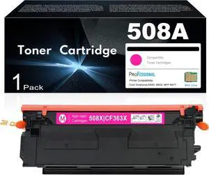 508A Magenta Toner Cartridge (with Chip) | Replacement for HP 508A Remanufactured Toner Works with Color LaserJ Enterprise M552 M553 Color LaserJ Enterprise MFP M577 Series | CF363A