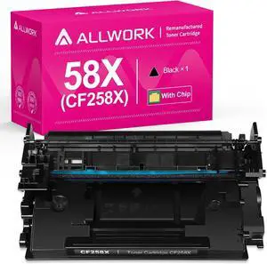 58X CF258X 58A Toner Cartridge Black (with Chip, High Yield) Remanufactured Replacement for HP CF258X 58X 58A CF258A MFP M428fdw M428fdn M428dw M404 M428 LaserJet Pro M404n M404dn M404dw Printer 58X CF258X 58A Toner Cartridge Black (with Chip, High Yield) Remanufactured Replacement for HP CF258X 58X 58A CF258A MFP M428fdw M428fdn M428dw M404 M428 LaserJet Pro M404n M404dn M404dw Printer