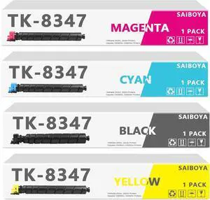 Ennovor Compatible TK8347 TK-8347 Toner Cartridge Use in Kyocera TASKalfa 2552ci, 2553ci, Copystar CS2552ci, CS2553ci Printers (Cyan, Magenta, Yellow, Black, 4 Pack)