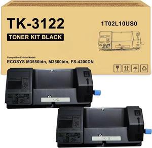 2 Pack TK-3122 TK3122 Black Toner Cartridge 1T02L10US0 Compatible for KyoceraECOSYS M3550idn,M3560idn,FS-4200DN Printer