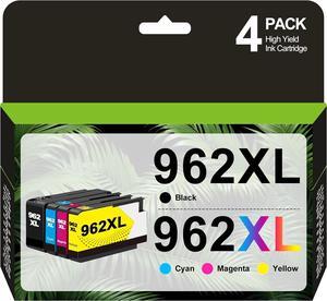 962XL Ink Cartridges Combo Pack High Yield 962 XL Ink Cartridge Replacement for HP 962 962XL Work with OfficeJet Pro 9010 9012 9015 9018 9020 9025 9014 9016 9019 9022 9026 9027 9028 9029 (BK/C/M/Y)