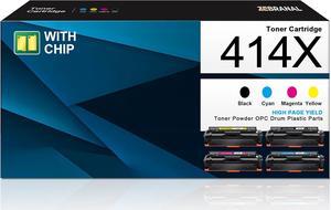 414X Toner Cartridges 4 Pack High Yield: MFP M479fdw - 414A with Chip Compatible Replacement for HP 414X 414A 2020X for HP Color Laserjet Pro MFP M479fdw M479fdn M454dw M454dn Printer (K/C/M/Y)