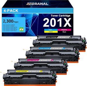 201X Toner Cartridges 4 Pack High Yield 201A - Works with HP Color Laserjet Pro MFP M277dw MFP M252dw Printer; Color Laserjet Pro MFP M277 M252 Series Printer
