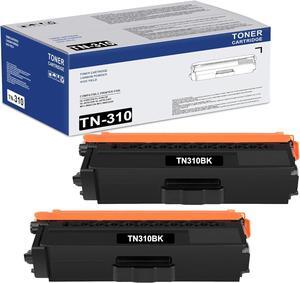 TN310BK Black Toner Cartridge Replacement for Brother TN310 TN-310 TN315BK Works for HL-4150CDN HL-4570CDW MFC-9970CDW Printer (Black, 2-Pack)
