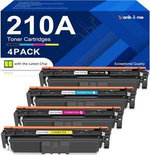 210A Toner Cartridges (with Chip) 4-Pack Replacement for HP 210A W2100A W2101A W2102A W2103A Color Pro 4201dn 4201dw Pro MFP 4301fdn 4301fdw Printer Black Cyan Yellow Magenta