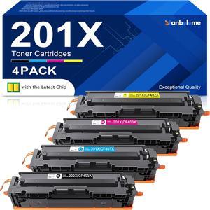 201X Toner Cartridge Bundle 201X CF400X CF401X CF402X CF403X High Yield Replacement for HP Color Pro MFP M277dw M252dw M277n M277c6 Printer (4-Pack,1Black, 1Cyan, 1Yellow, 1Magenta)