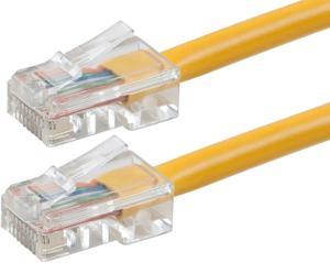 Monoprice Cat6 Ethernet Patch Cable - 1 Feet - Yellow, RJ45, Stranded, 550Mhz, UTP, Pure Bare Copper Wire, 24AWG - Zeroboot Series