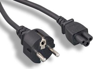 Monoprice Power Cord - 6 Feet - Black | 2-Prong, CEE 7/7 SCHUKO (Europe) to IEC 60320 C5, 18AWG, 10amps