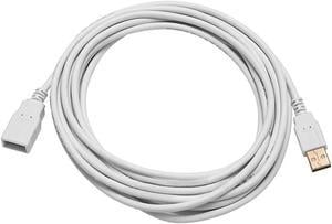 Monoprice USB 2.0 Extension Cable - 15 Feet - White | USB Type-A Male to USB Type-A Female