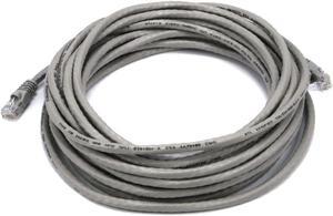 Monoprice Cat6 Ethernet Patch Cable - 25 Feet - Gray | Network Internet Cord - RJ45, Stranded, 550Mhz, UTP, Pure Bare Copper Wire, 24AWG