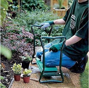 Garden Bench and Kneeler Stools Gardening with Side bag pockets for tool