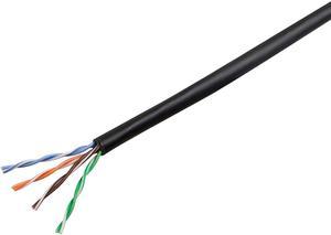 Monoprice Cat5e Ethernet Bulk Cable - 1000 Feet - Black | Network Internet Cord - Solid, 350Mhz, UTP, CMP, Plenum, Pure Bare Copper Wire, 24AWG, No Logo