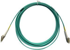 Monoprice OM4 Fiber Optic Cable - 7 Meters - Aqua, LC/LC, UL, 50/125, Multi Mode, 10GB, OFNR, Corning, For High-Throughput Enterprise Networks