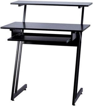 Monoprice Recording Studio Desk with Raised Platform and Keyboard Tray, Studio Workstation, Stable & Lightweight, For Home Studio - Stage Right Series