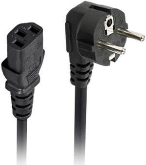 Monoprice AC Power Cord - 3 Feet - Black, CEE 7/7 "SCHUKO" (Europe) to IEC 60320 C13, 18AWG, 5A/1250W, 250V, 3-Prong, For PC Computers, PDU, UPS