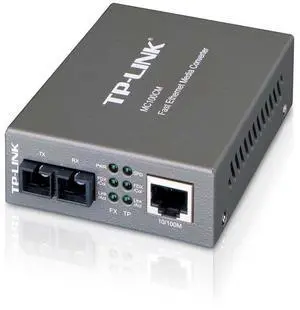 TP-LINK MC100CM Media Converter, 10/100Mbps RJ45 to 100M multi-mode SC fiber, up to 1.2miles, chassis mountable - 1 x Ne TP-LINK MC100CM Media Converter, 10/100Mbps RJ45 to 100M multi-mode SC fiber, up to 1.2miles, chassis mountable - 1 x Ne