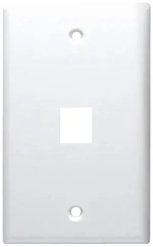 Monoprice Mid-Size Keystone Plate 1 Port, Ultra White, UL