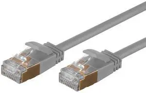 Monoprice Cat6A Ethernet Patch Cable - 10 Meters - Gray (5 pack) Snagless RJ45, Stranded, S/STP, Pure Bare Copper Wire, 36AWG, Computer Networking Cable LAN Modem Router - SlimRun Series Monoprice Cat6A Ethernet Patch Cable - 10 Meters - Gray (5 pack) Snagless RJ45, Stranded, S/STP, Pure Bare Copper Wire, 36AWG, Computer Networking Cable LAN Modem Router - SlimRun Series