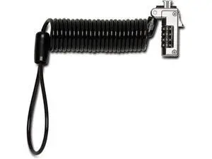 Kensington Slim Portable Combination Lock for Standard Slot - 5.91 ft Cable - Resettable - 4-digit - Combination Lock - Kensington Slim Portable Combination Lock for Standard Slot - 5.91 ft Cable - Resettable - 4-digit - Combination Lock -
