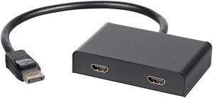 Monoprice 2-Port DisplayPort 1.2 to HDMI Multi-Stream Transport (MST) Hub, Ideal For Digital Signage And Large Video Displays In Schools, Churches