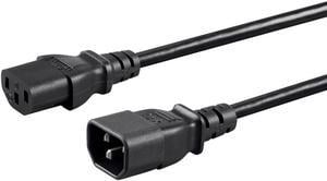 Monoprice 4ft 18AWG Power Extension Cord Cable with 3 Conductor PC/Mon  10A (IEC 60320 C14 to IEC 60320 C13)