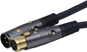 monoprice premier series xlr male to xlr female  150ft  black  gold plated | 16awg copper wire conductors microphone & interconnect